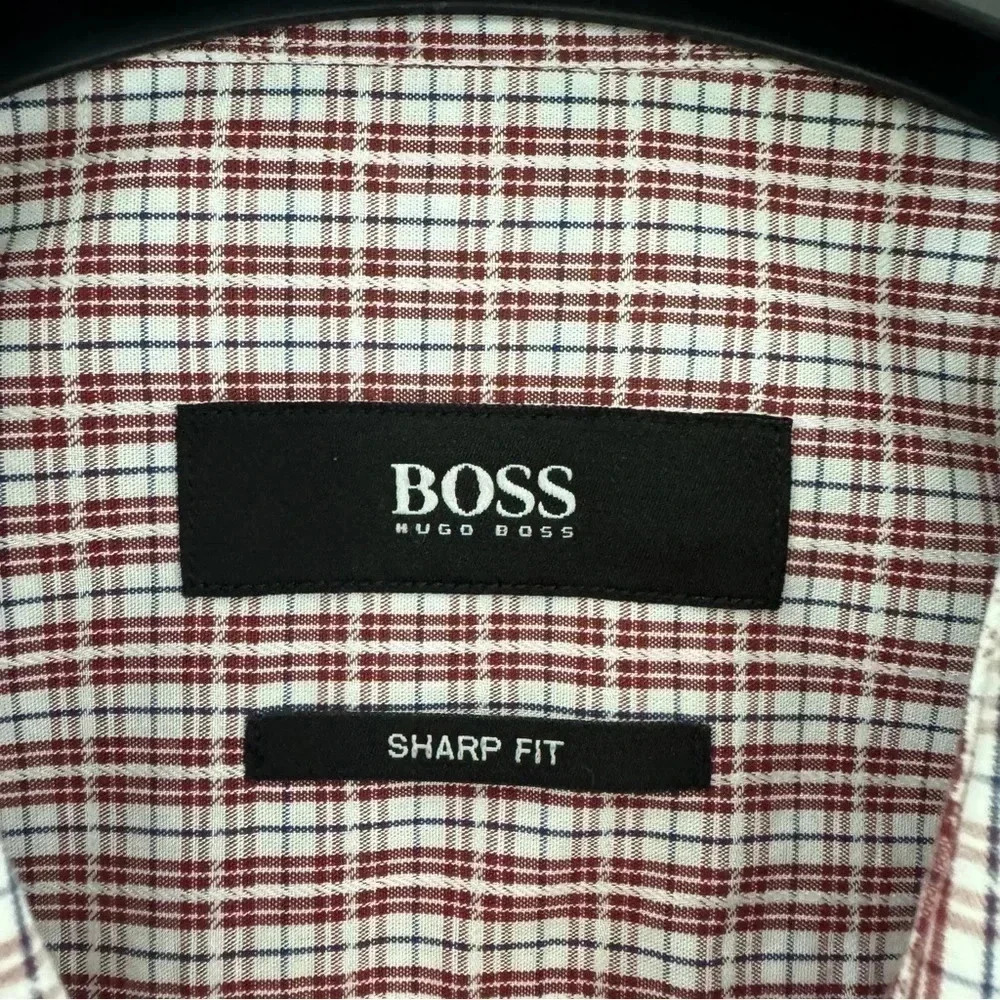 Hugo Boss Mens Sharp Fit Button Up shirt size 15 (32/33) - Picture 10 of 15